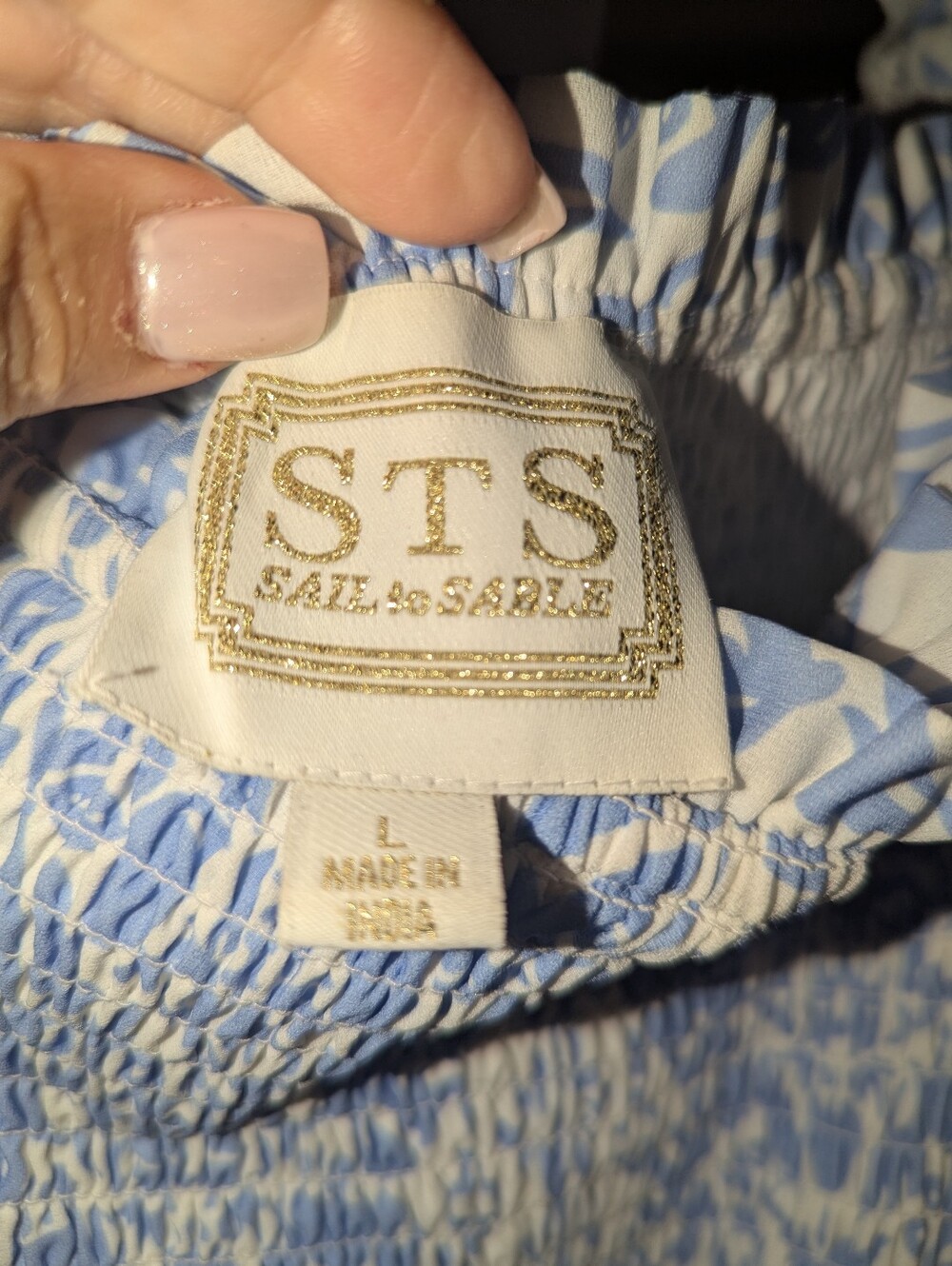 Sail To Sable - Hydrangea Flutter Sleeve Smocked Midi Dress - L, EUC - Picture 3 of 5